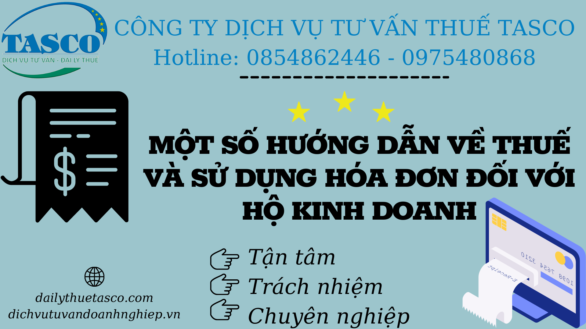 Một số hướng dẫn về thuế và sử dụng hóa đơn đối với hộ kinh doanh