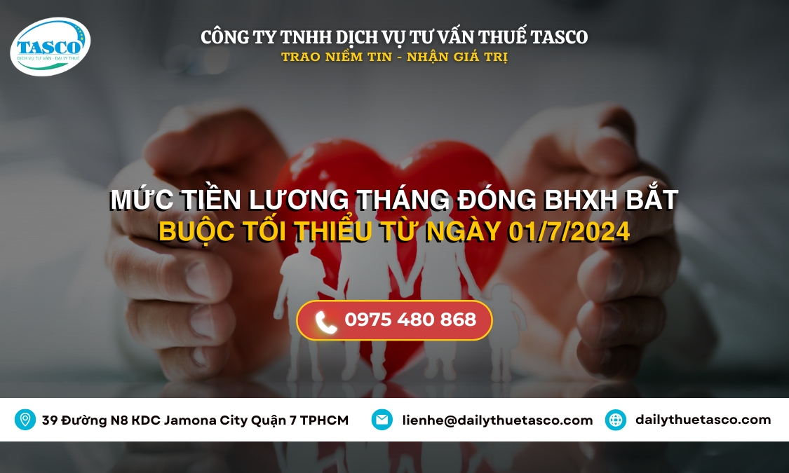 Mức tiền lương tháng đóng BHXH bắt buộc tối thiểu từ ngày 01/7/2024 Mức tiền lương tháng đóng BHXH bắt buộc tối thiểu từ ngày 01/7/2024