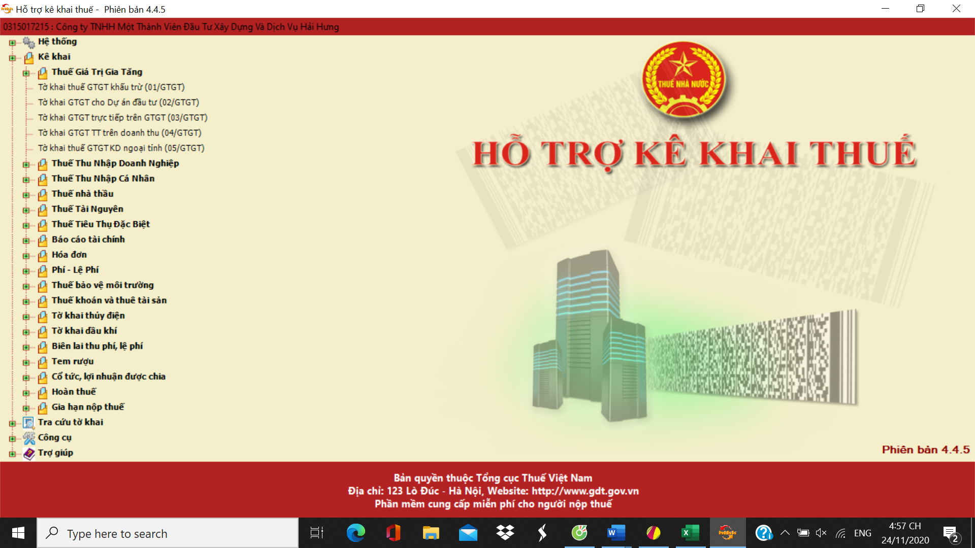 Kê khai thuế GTGT theo mẫu 01/GTGT