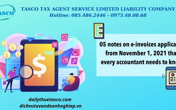 05 notes on e-invoices applicable from November 1, 2021 that every accountant needs to know