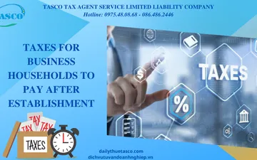 Taxes that business households must pay after establishment