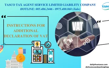 Instructions for additional declaration of VAT
