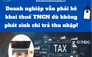 Tin tức: Doanh nghiệp không phát sinh khấu trừ thuế TNCN vẫn phải khai thuế TNCN