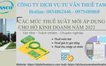 NEW TAX RATES APPLIED TO BUSINESS HOUSEHOLDS IN 2022