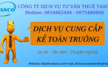 DỊCH VỤ CUNG CẤP KẾ TOÁN TRƯỞNG TẠI TPHCM