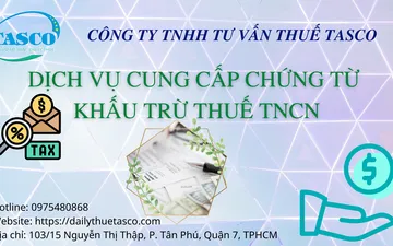 Dịch vụ cung cấp chứng từ khấu trừ thuế