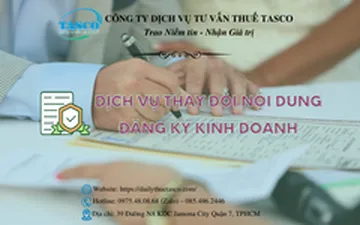 Dịch vụ thay đổi nội dung đăng ký kinh doanh