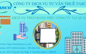 Dịch vụ treo bảng hiệu công ty tại quận 7