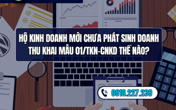Hộ kinh doanh mới chưa phát sinh doanh thu khai mẫu 01/TKN-CNKD thế nào?