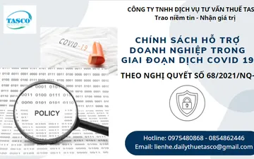 Chính sách hỗ trợ doanh nghiệp bị ảnh hưởng bởi đại dịch Covid 19