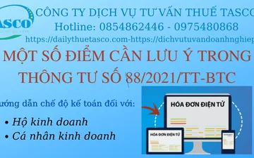 Some points to note in Circular No. 88/2021/TT-BTC of the Ministry of Finance	