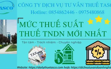 Mức thuế suất thuế TNDN mới nhất năm 2022