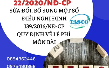 Nghị định 22/2020/NĐ-CP quy định về lệ phí môn bài