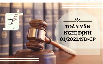 Toàn văn Nghị định 01/2021/NĐ-CP về đăng ký doanh nghiệp