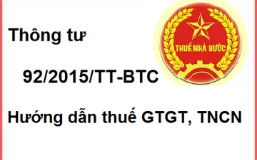 THÔNG TƯ 92/2015/TT-BTC