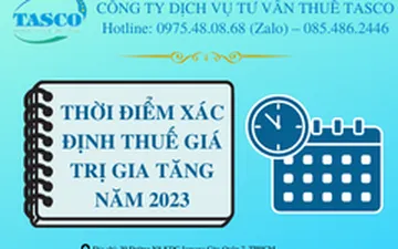 Thời điểm xác định thuế giá trị gia tăng năm 2023