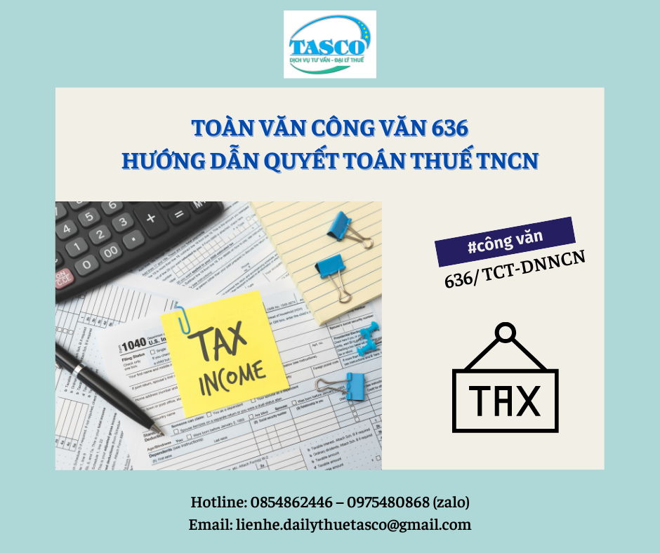 Toàn văn công văn 636 - Hướng dẫn quyết toán thuế thu nhập cá nhân