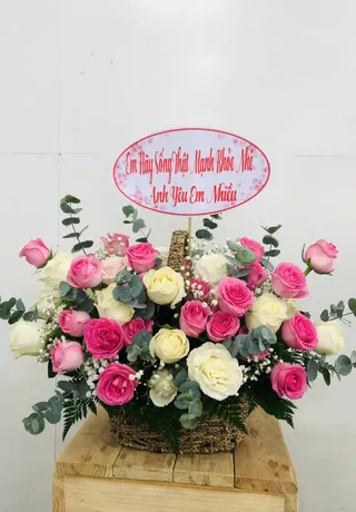 Giỏ Hoa Tươi Đẹp Bình Dương 01