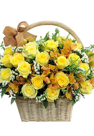 Giỏ Hoa Tặng Ngày Lễ Mộc Mạc
