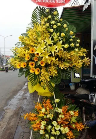 Lẵng Hoa Chúc Mừng