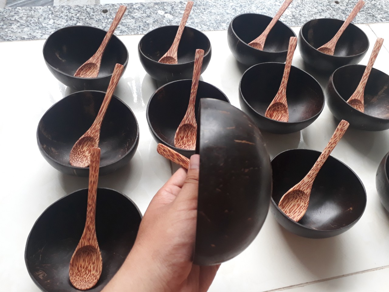 Bát chén gáo dừa mỹ nghệ giá tốt - Mỹ Nghệ Dừa Nam Trang