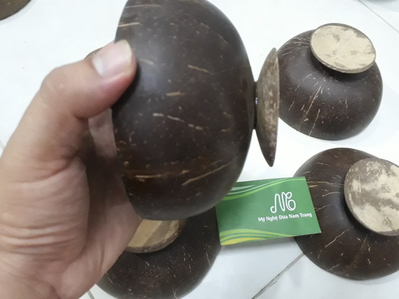 Bát gáo dừa có đế giá 27k - Mỹ Nghệ Dừa Nam Trang