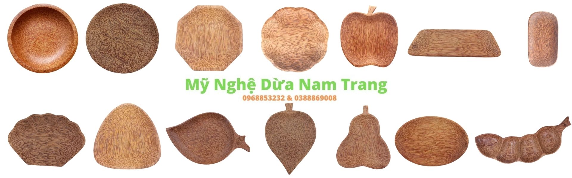 Dĩa gỗ dừa mỹ nghệ Bến Tre