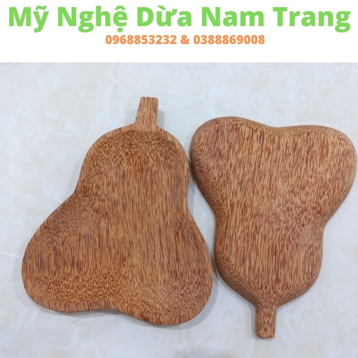 Dĩa trái mận gỗ dừa - Mỹ Nghệ Dừa Nam Trang