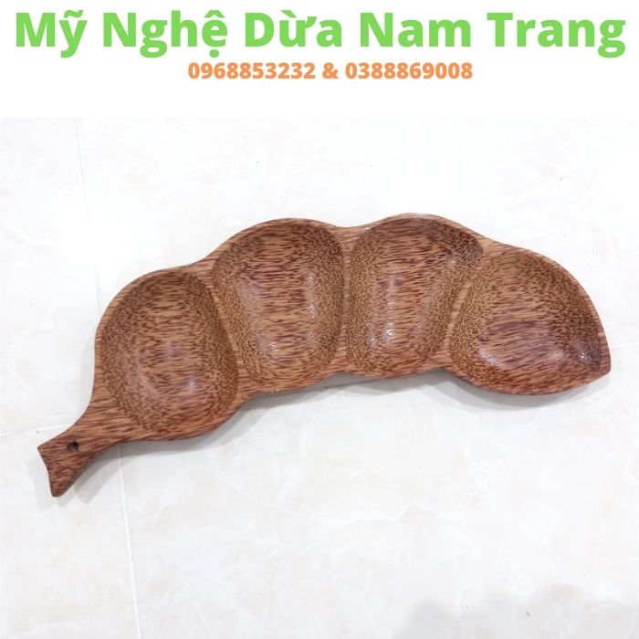 Dĩa trái me gỗ dừa đựng nước chắm gia vị - Mỹ Nghệ Dừa Nam Trang