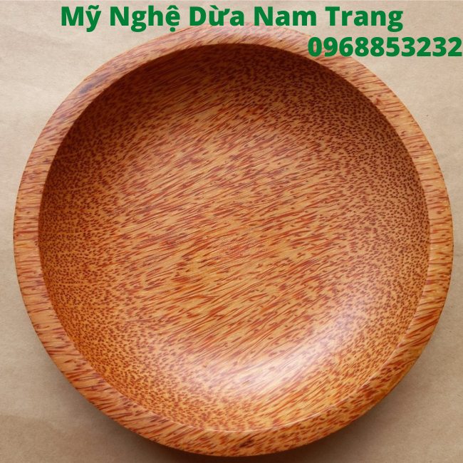 Dĩa gỗ dừa 18cm - Mỹ Nghệ Dừa Nam Trang