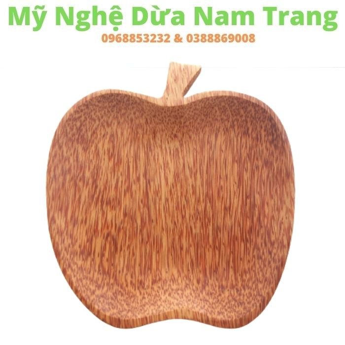 Dĩa trái táo gỗ dừa - Mỹ Nghệ Dừa Nam Trang