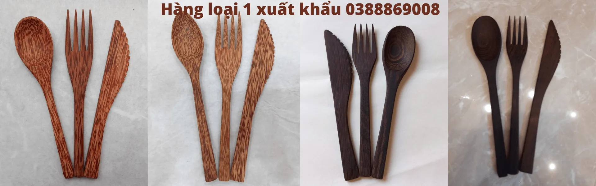 Muỗng thìa nĩa dao gỗ dừa mỹ nghệ dừa nam trang