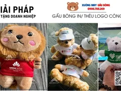 Gấu bông quà tặng công ty – In logo sắc nét, mẫu mã đa dạng