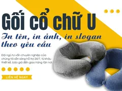 Gối Cổ Chữ U - In Tên, In Ảnh, In Slogan Theo Yêu Cầu