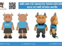 Biến linh vật (mascot) của bạn thành gấu bông - Dịch vụ thiết kế độc quyền