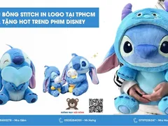 Gấu Bông Stitch In Logo Tại TPHCM - Quà Tặng Hot Trend Phim Disney