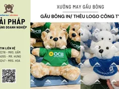 Sản xuất gấu bông theo yêu cầu – In hình, logo, thông điệp bạn muốn