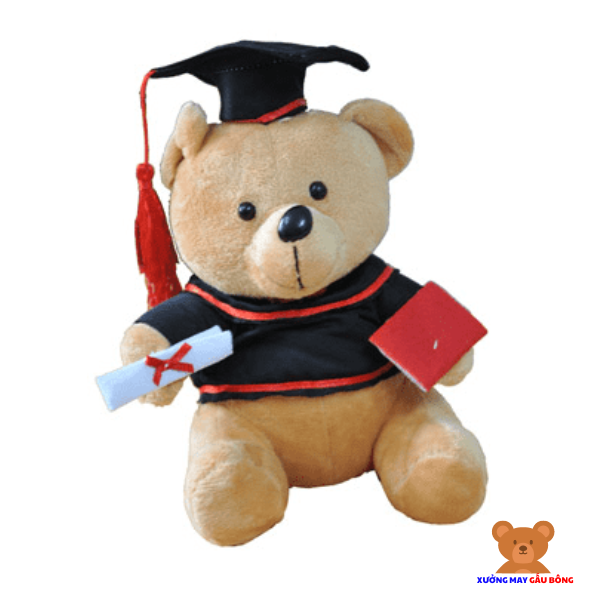 Gấu bông tốt nghiệp in logo