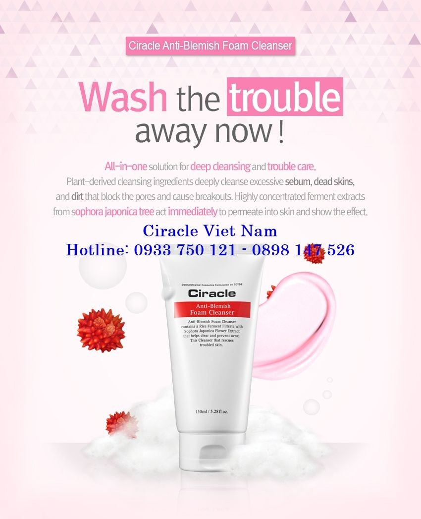 Sữa rửa mặt trị mụn Ciracle Anti-Blemish Foam Cleanser