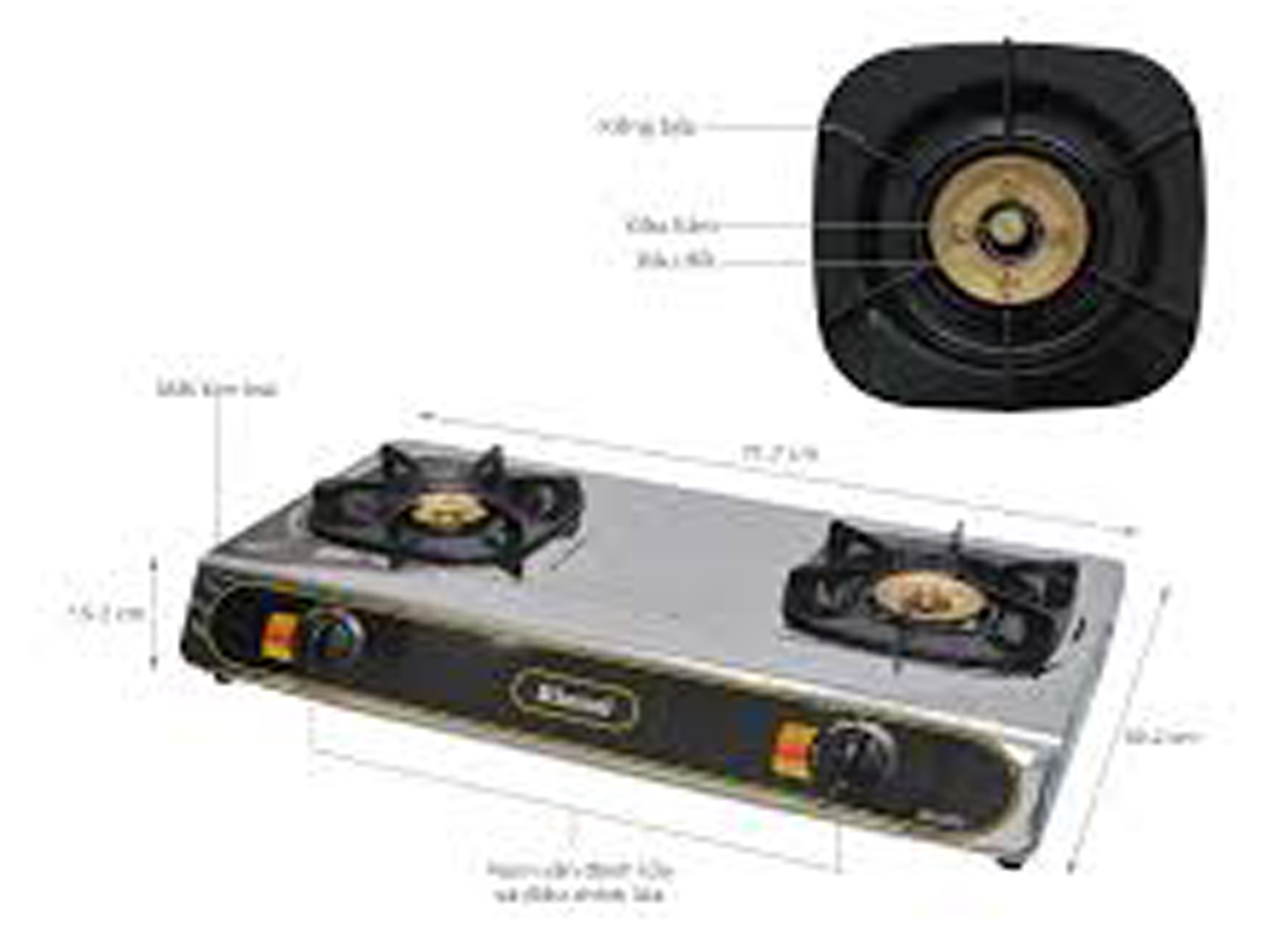 BẾP GAS RINNAI RV-577BK BẾP GAS RINNAI RV-577BK