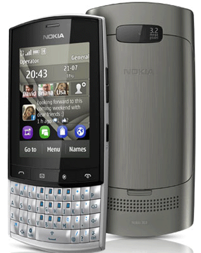Điện thoại thông minh Nokia Asha 303 Touch and Type Điện thoại thông minh Nokia Asha 303 Touch and Type