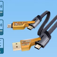 Cáp sạc nhanh đa năng 4 in 1 27W