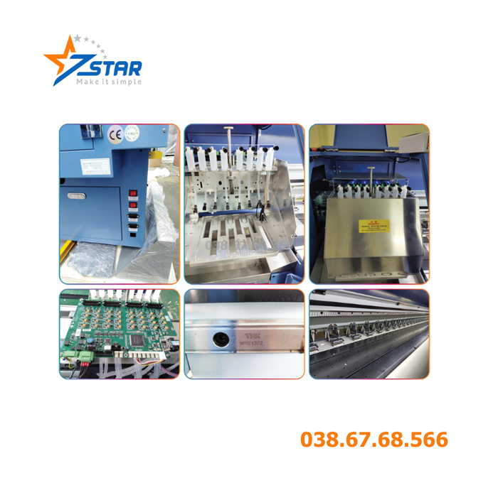 Máy in bạt khổ lớn 3m2 Kaler E8 - đầu phun Konica 512i hoặc KM 1024i, giá bao nhiêu?