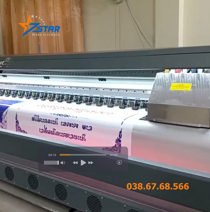 Máy in bạt khổ lớn Kaler S9 có đầu phun Konica 512i hoặc 1024i 30pl, giá bao nhiêu?