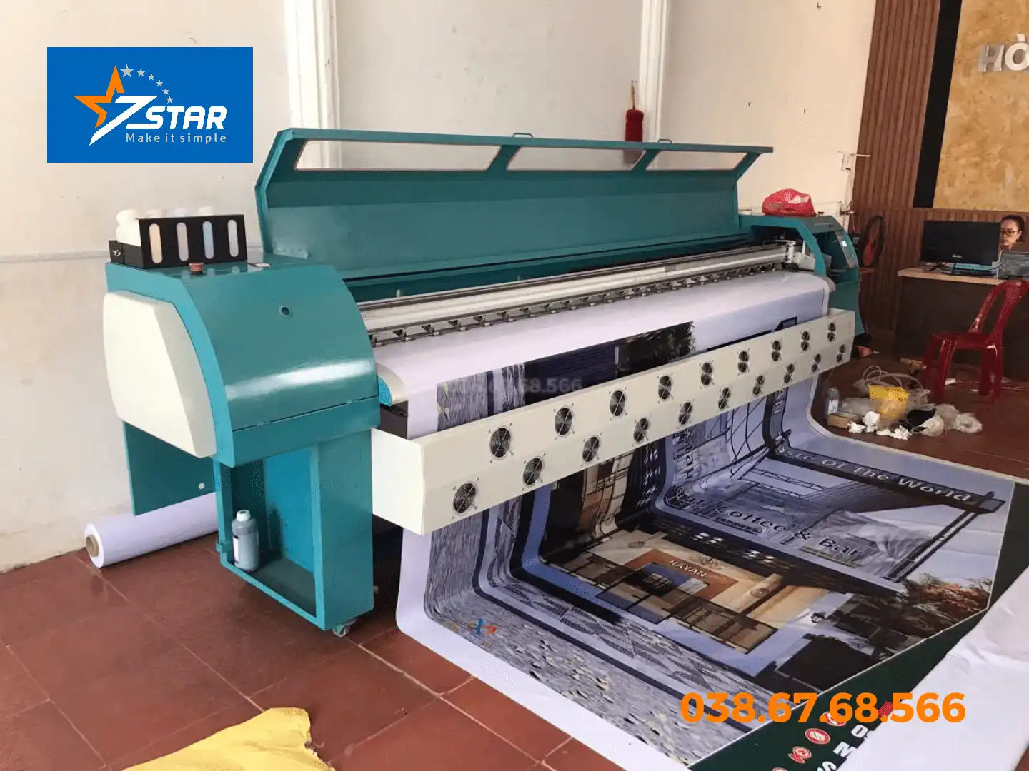 Máy In Bạt Khổ Lớn 3m2 Cũ - DV Nâng Cấp Infinity 2022 - Gía bao nhiêu?