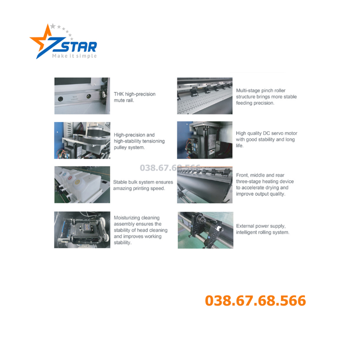 Máy in decal khổ lớn Starjet 1600/1800, 1 đầu phun Epson i3200z, Giá bao nhiêu?