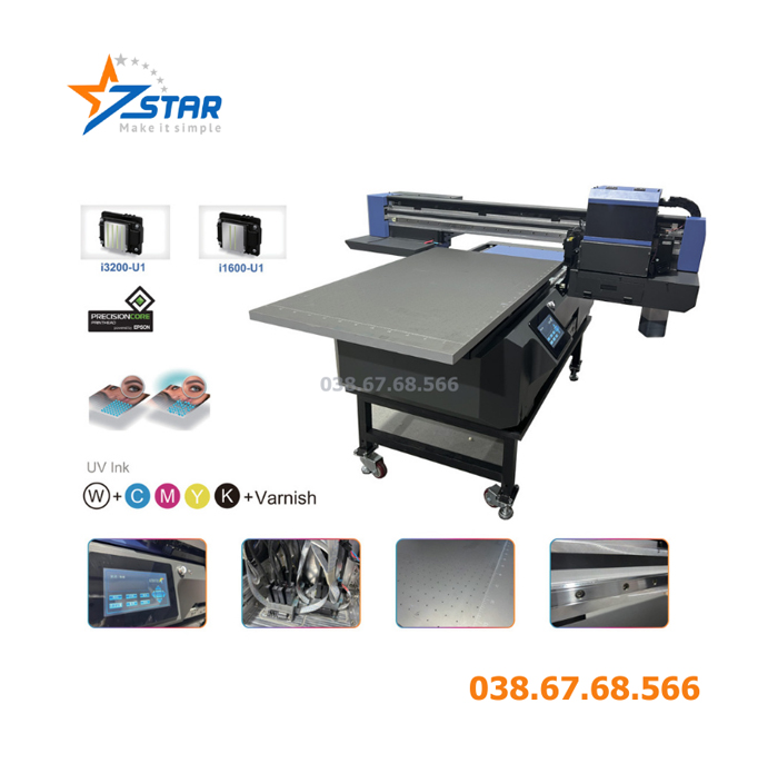 Starjet K6090 UVV - Máy In UV Phẳng đầu Phun i1600 hoặc i3200