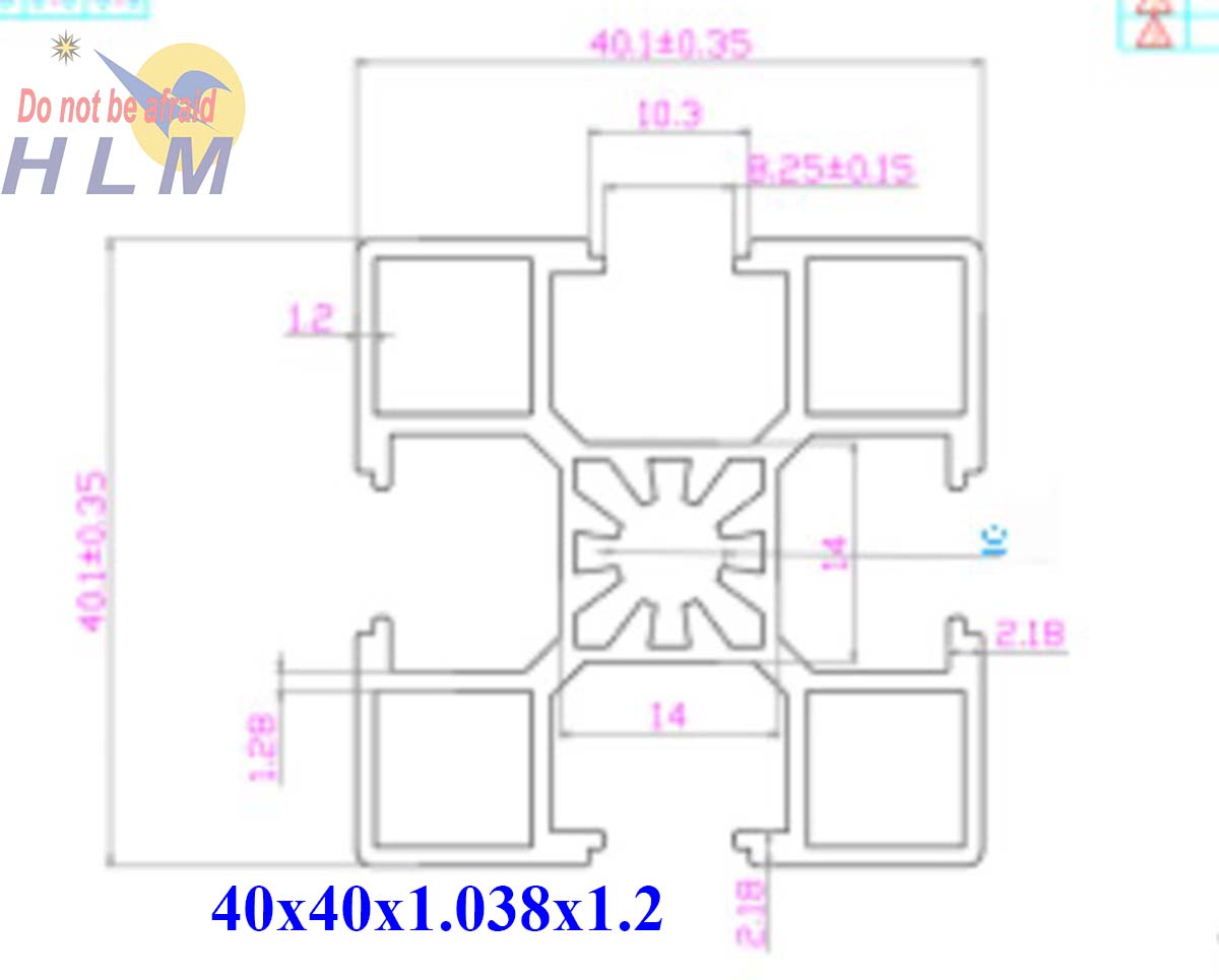 Nhôm định hình 40x40 tại tphcm