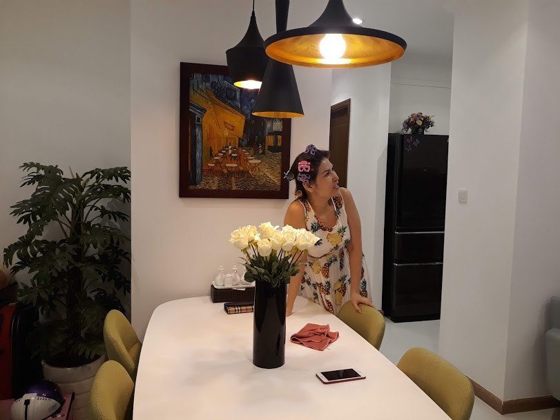 rèm cửa phòng khách căn hộ landmark 81 tại vinhome tân cảng