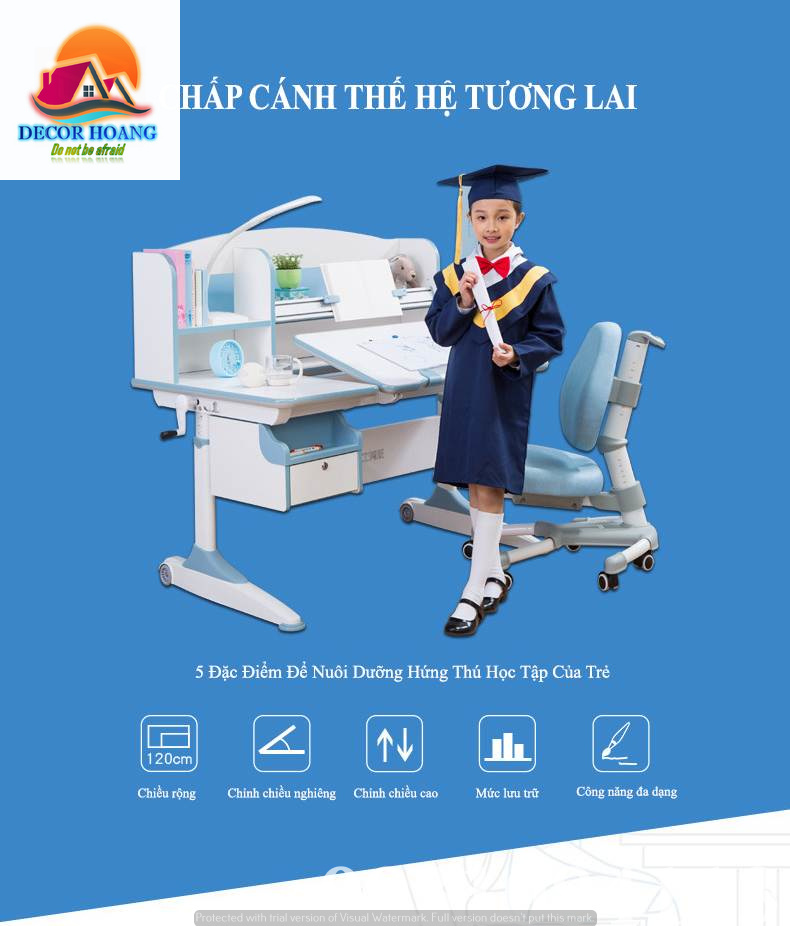 Bàn học thông minh chống gù chống cận tphcm